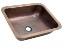 Nantucket Rehc 17&quot; Hand Hammered Copper Rectangular dedans Hammered Copper Undermount Sink