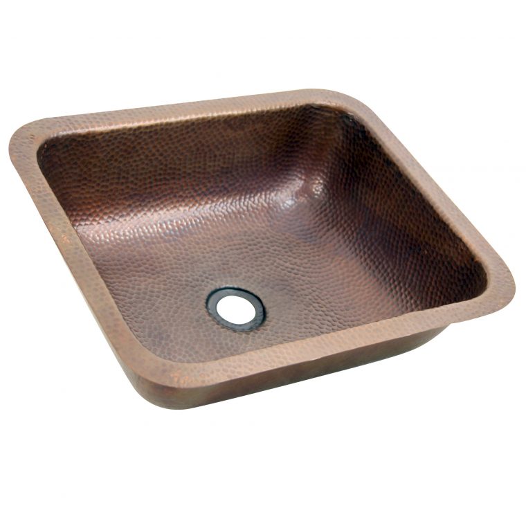 Nantucket Rehc 17" Hand Hammered Copper Rectangular dedans Hammered Copper Undermount Sink