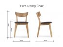 Oak Dining Chair With Black Faux Leather Seat - Pero - Ez encequiconcerne Ez Living Dining Chairs