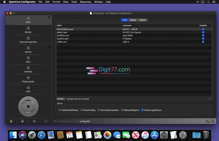 Opencore Configurator 2.48.0.0 破解版 – 黑苹果Oc引导配置工具 – Digit77 intérieur Opencore Github