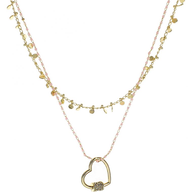 Panacea Crystal Heart Two Row Necklace  Gifts Under $25 encequiconcerne Shop Jewellery Under 3000000