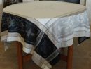Parisienne Black Jacquard Woven Teflon Cotton Coated concernant French Jacquard Tablecloths
