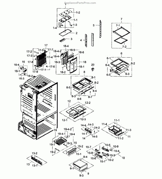 Parts For Samsung Rf261Beaebcaa-0001: Refrigerator Parts avec Samsung Refrigerator Replacement Parts 