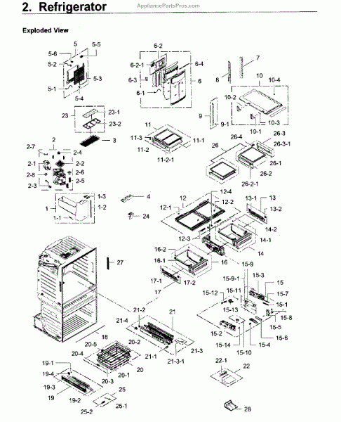 Parts For Samsung Rf28Jbedbsgaa  0005: Refrigerator avec Samsung Refrigerator Replacement Parts 