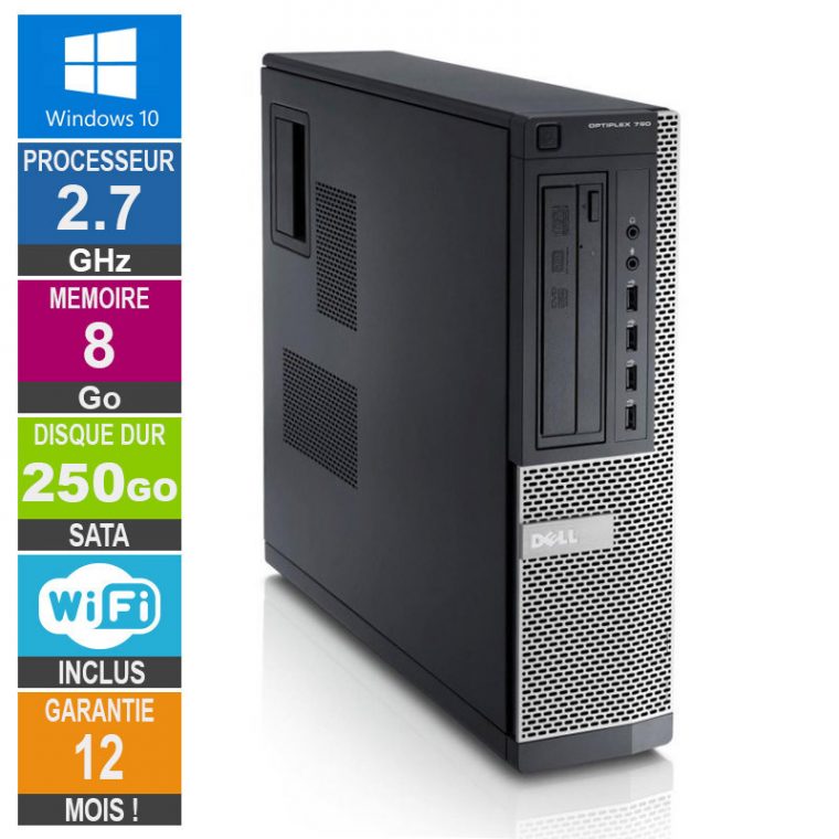 Pc Dell Optiplex 790 Dt G630 2.70Ghz 8Gb250Gb Wifi W10 concernant Dell Optiplex Specs