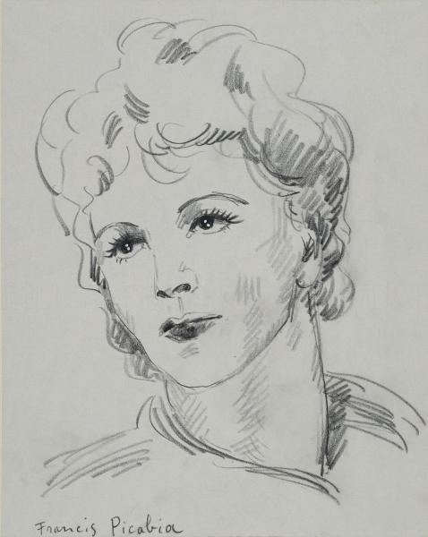 Picabia Francis, 1879-1953 Tête De Femme Dessin Au Crayon à Dessin De Tete De Femme