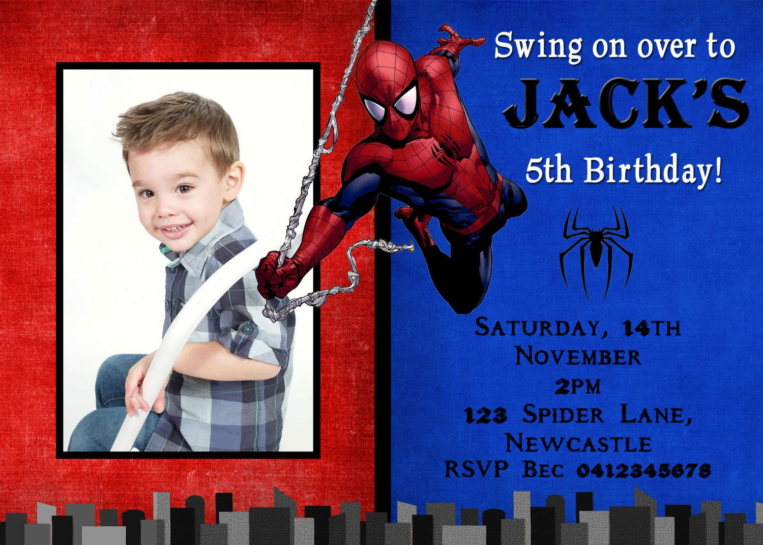 Pin By Becky Epperson On Gifts &amp;#039;N Parties  Spiderman concernant Invitation Spiderman Birthday Party 