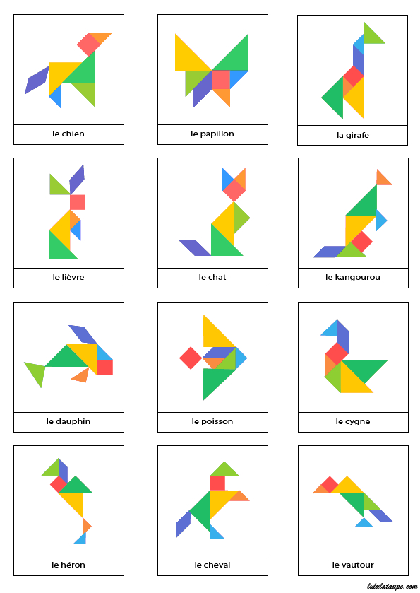 Pin En Ideias Criativas encequiconcerne Tangram Maternelle Imprimer 