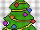 Pixel Art Sapin De Noël  Pixel Art Noel, Pixel Art dedans Pixel Art À Imprimer Facile