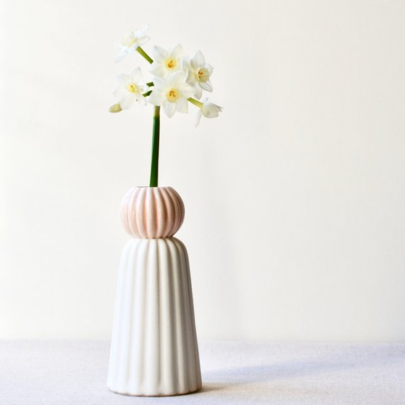 Porcelain Bud Vase  Handcrafted Snow-Woman Design dedans Buds Ceramic Tile &amp;amp;amp; Remodeling 