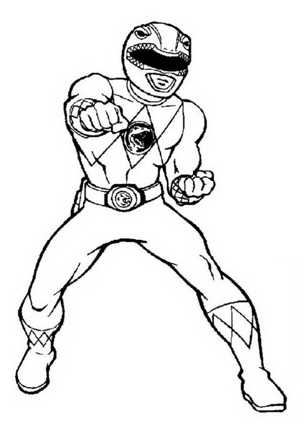 Power Rangers Deathly Punch Coloring Page: Power Rangers serapportantà Power Rangers Coloring Pages