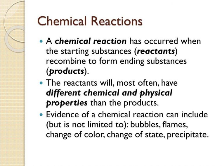 Ppt – Types Of Chemical Reactions Powerpoint Presentation avec Have The Same Molecular Formula, But Different Chemical And Physical