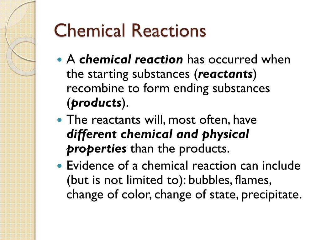 Ppt - Types Of Chemical Reactions Powerpoint Presentation avec Have The Same Molecular Formula, But Different Chemical And Physical 