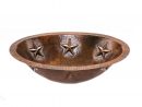 Premier Copper Products Oval Star Undermount Hammered concernant Hammered Copper Undermount Kitchen Sink