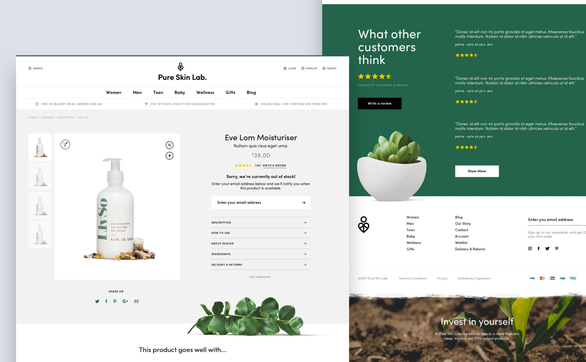 Pure Skin Lab - Sway serapportantà Shopify Agency Yorkshire