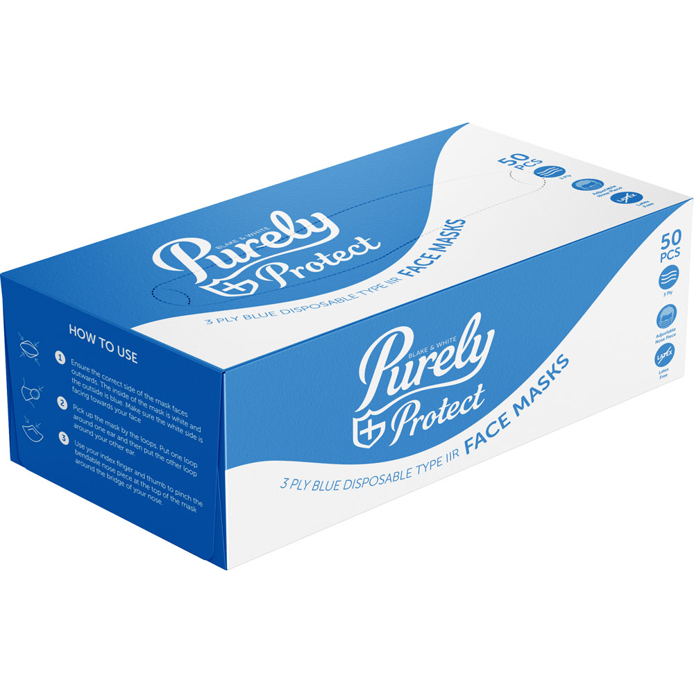 Purely Protect 3-Ply Type Iir Disposable Face Mask - Blue serapportantà China Type Iir Mask Factory Outlet 