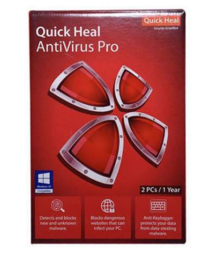 Quick Heal Antivirus Pro Latest Version ( 2 Pc  1 Year avec Quick Heal Antivirus Price