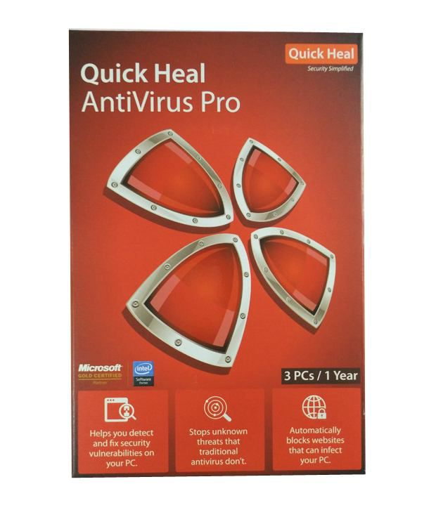 Quick Heal Antivirus Pro Latest Version (3 Pc 1 Year) Cd à Quick Heal Antivirus Price
