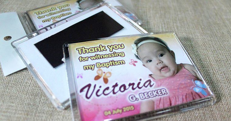 Rectangular Acrylic Ref Magnets – Victoria'S Baptism tout Ref Magnet Wedding Souvenir