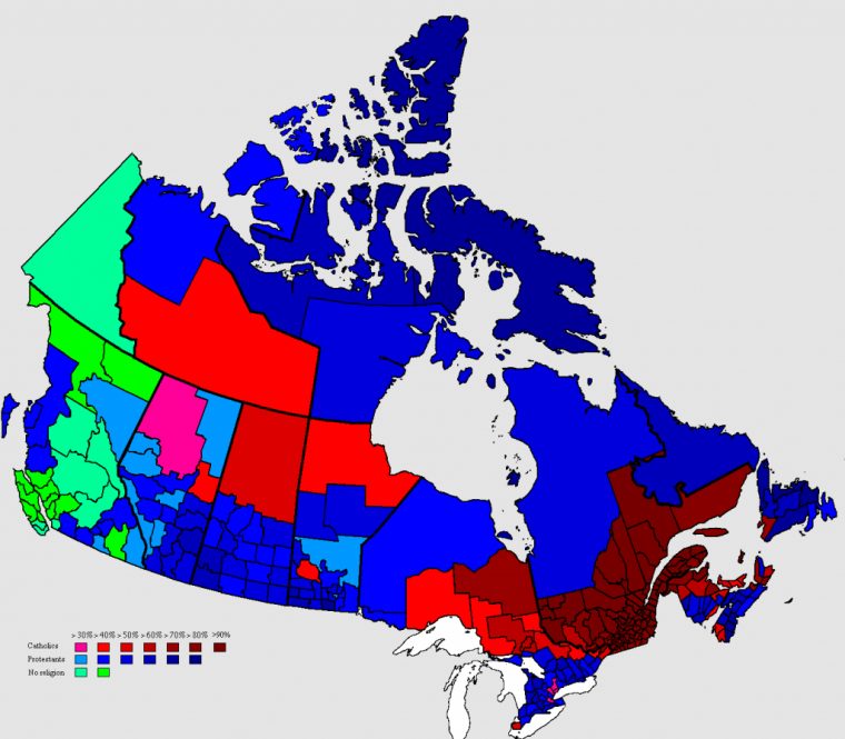 Religions In Canada – Vivid Maps tout Uselectionatlas