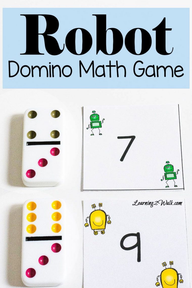 Robot Domino Math Game For Number Recognition  Dominoes intérieur Jeu Set Et Math