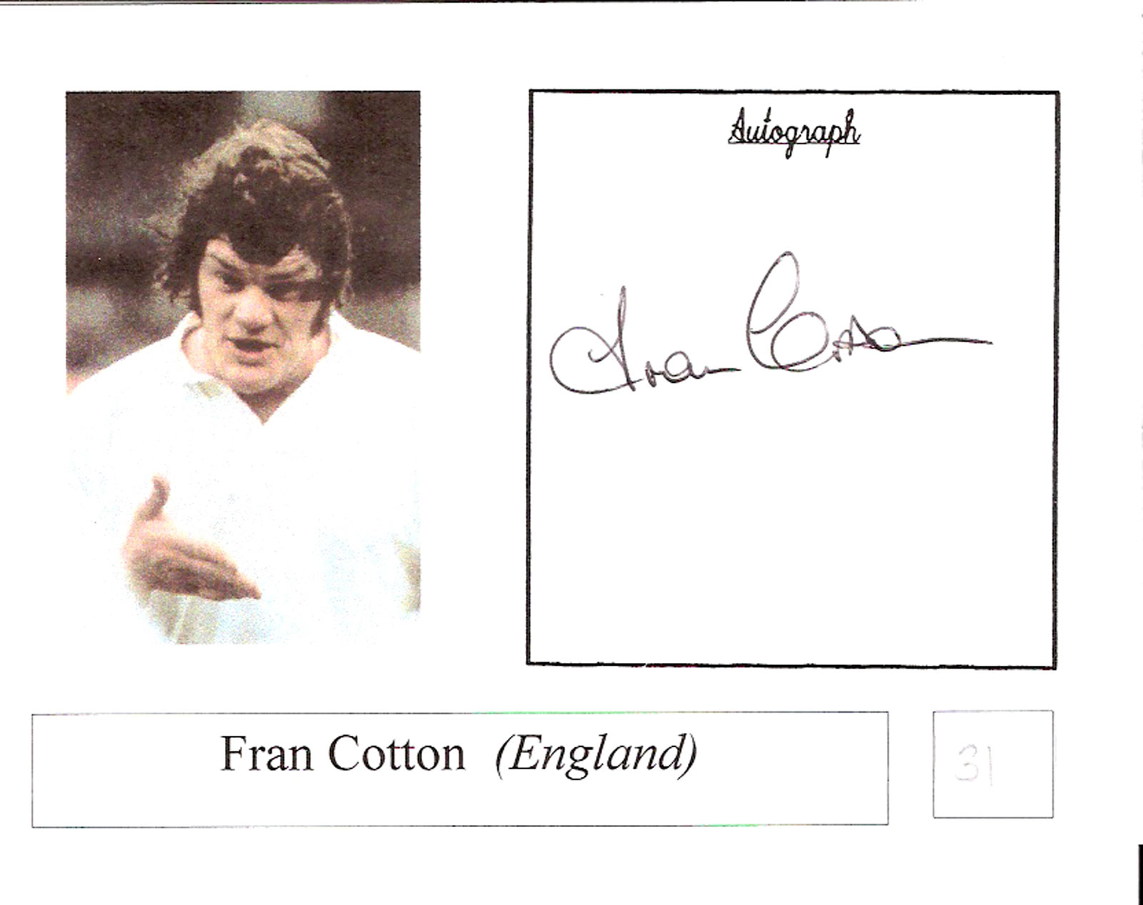 Rugby Autographs - Signed Photocards, Trade Cards, &amp;amp; Plain concernant Nick Greenstock 