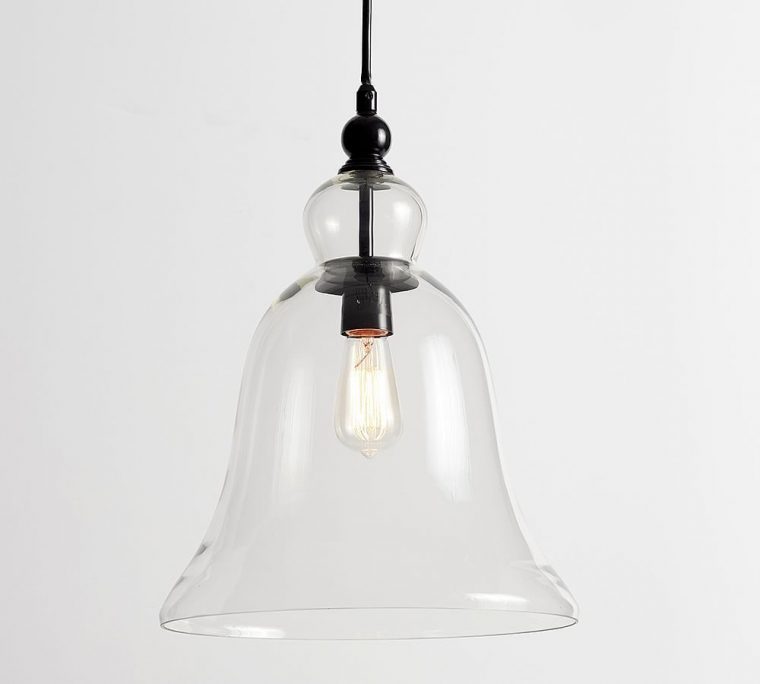 Rustic Glass Pendant, Small At Pottery Barn In 2020 à Pottery Barn Hanging Lights