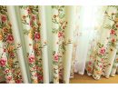 Sage Green Floral Print Polyester Beautiful Shabby Chic à Shabby Chic Curtains
