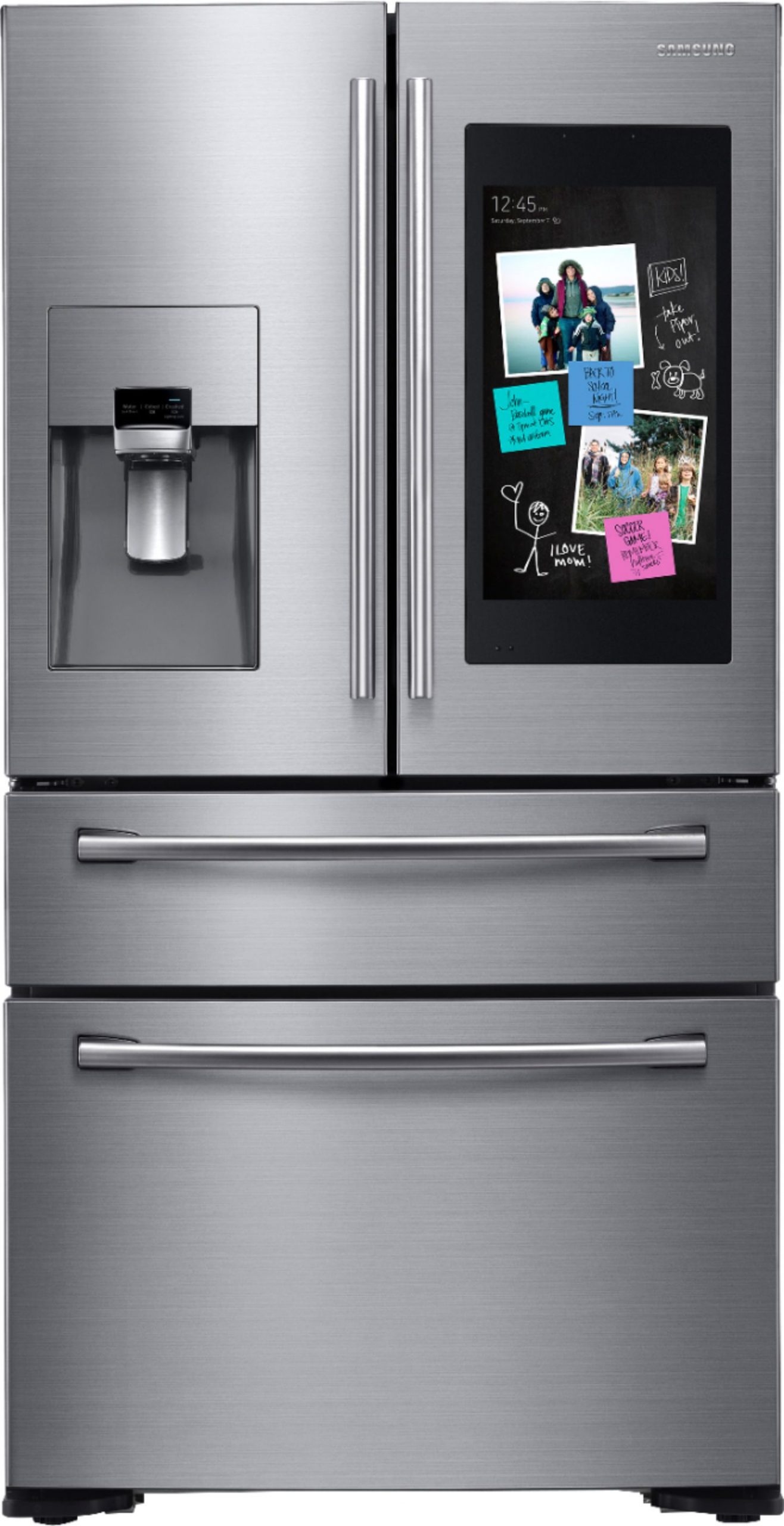 Samsung - Family Hub 22.2 Cu. Ft. 4-Door French Door tout Samsung 2 Door Fridge 