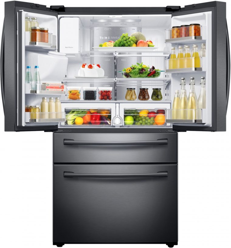 Samsung – Family Hub 27.7 Cu. Ft. 4-Door French Door avec Samsung French Door Fridge