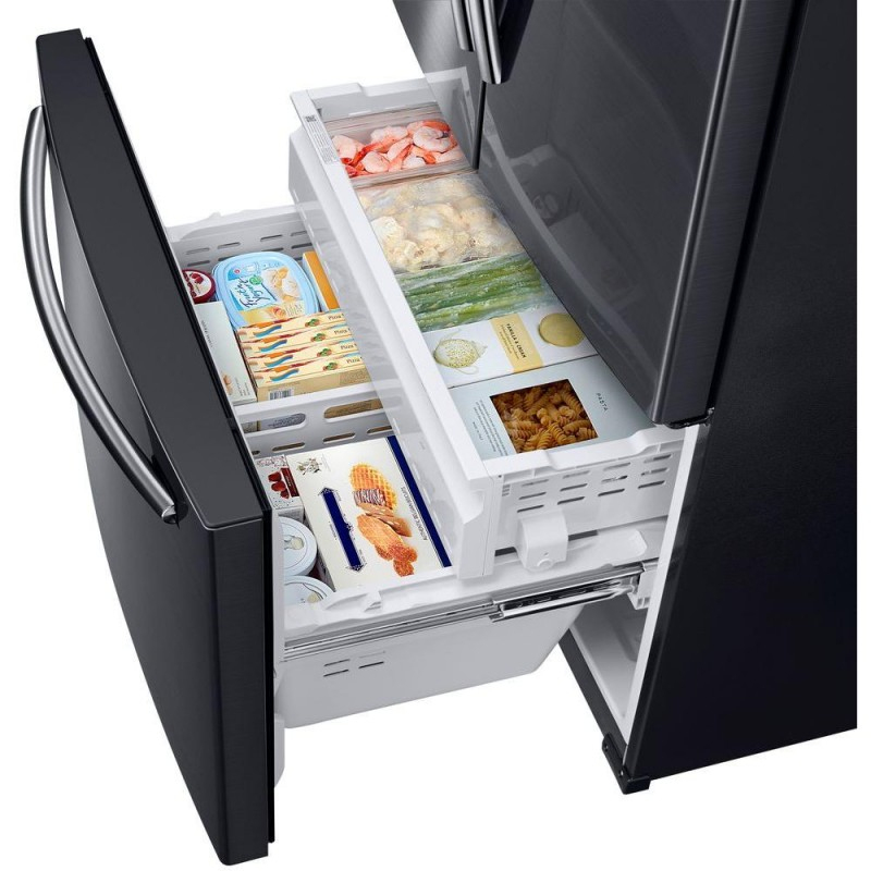 Samsung French Door Refrigerator Black Stainless Steel 25 destiné Samsung Fridge 