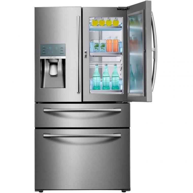 Samsung Rf22Kredbsr 22.4 Cu. Ft. Food Showcase 4-Door pour Samsung French Door Fridge