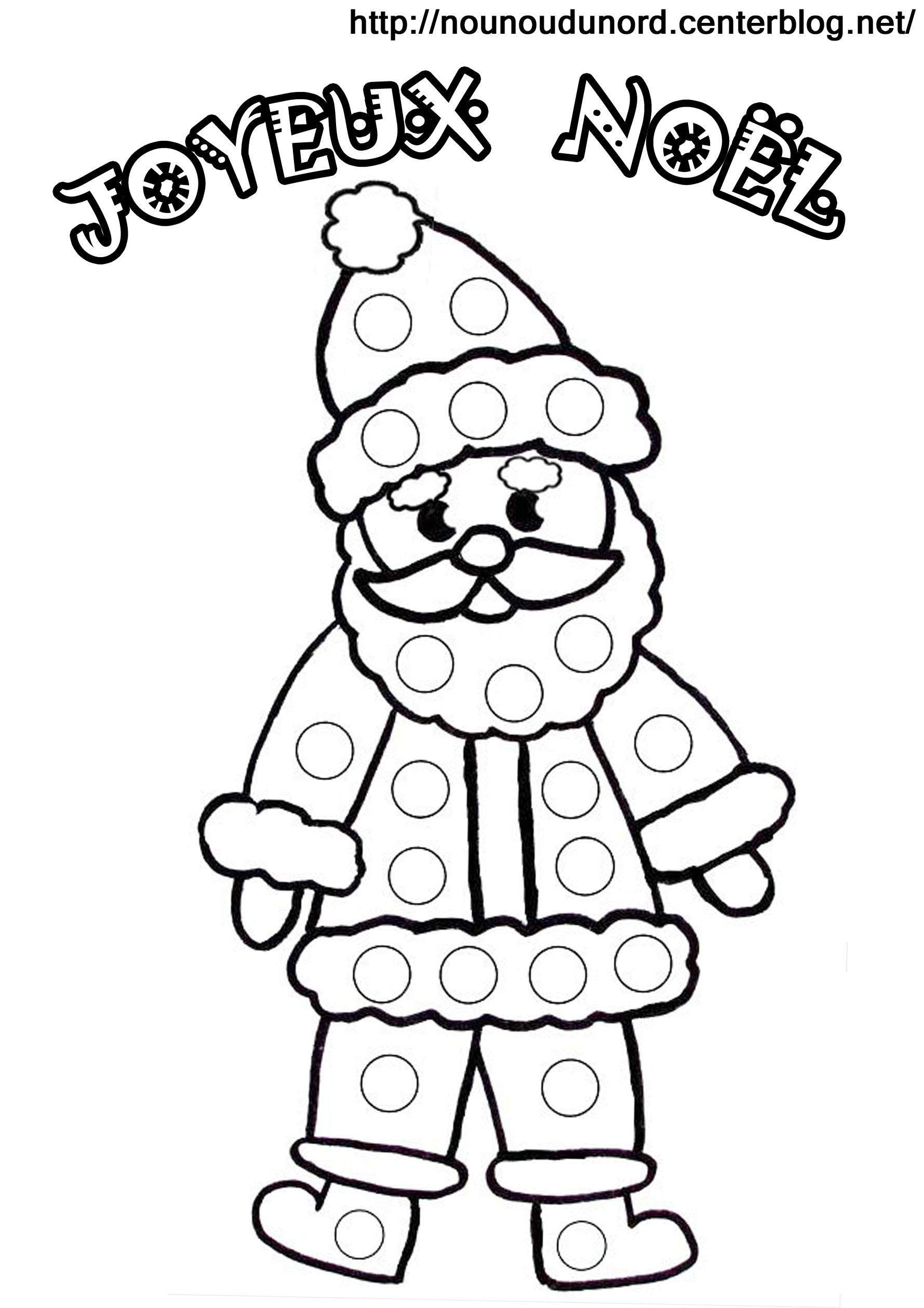 Sélection De Dessins De Coloriage Père Noël À Imprimer Sur pour Images Gratuites À Colorier Et Imprimer 