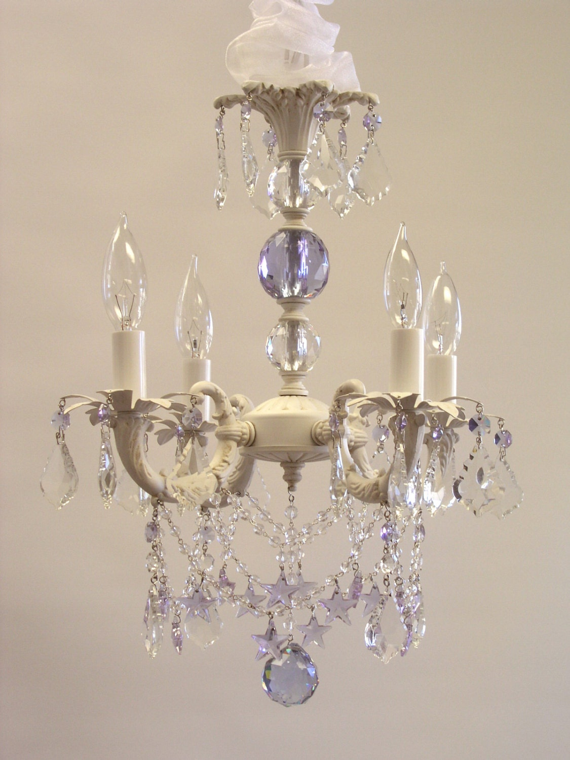 Shabby Chic Cottage Style Mini Chandelier Sugar avec Shabby Chic Chandeliers