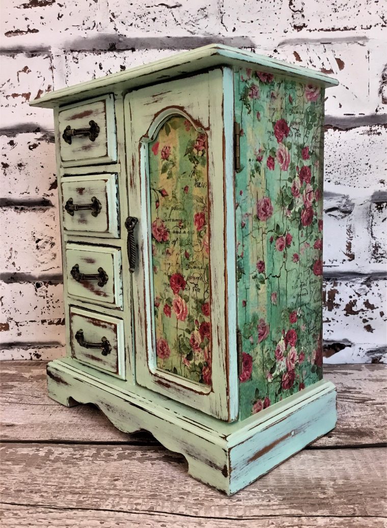 Shabby Chic Jewellery Box.shabby Chic Jewelry Armoire avec Jewellery Box Shabby Chic