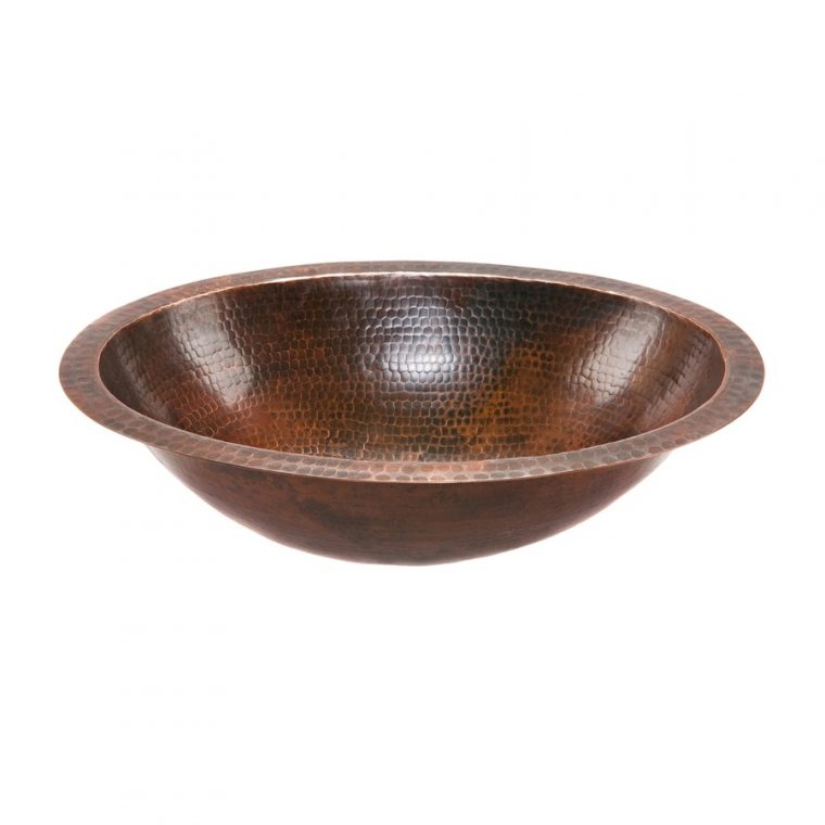 Shop Premier Copper Products Oil-Rubbed Bronze Copper dedans Hammered Copper Undermount Kitchen Sink