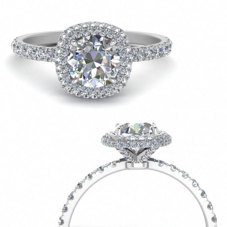 Shop Square Petite Under Halo Diamond Engagement Ring In intérieur Jewellery Under 3000000 Shopping