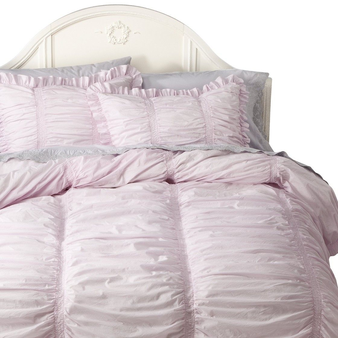 Simply Shabby Chic® Smocked Duvet - Pink  Shabby Chic destiné Simply Shabby Chic Bedding 