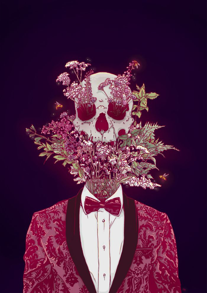 Skull Blossom Art Print By Hypathie Aswang  Society6 concernant Society6 Art Prints 