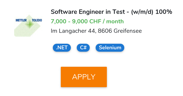 Software Engineer In Test - (Wmd) 100% Job In Zurich encequiconcerne Software Engineering Bootcamp St Louis