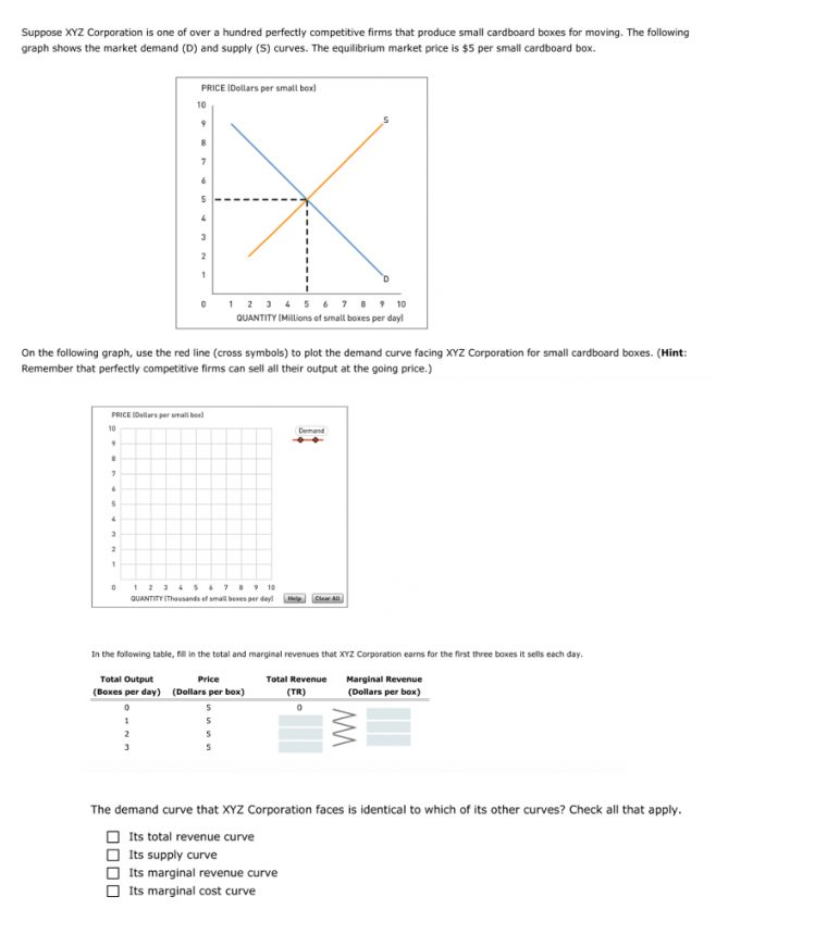 Solved: Suppose Xyz Corporation Is One Of Over A Hundred P concernant The Line (How Steep The Line Is), X Is The Quantity On The Horizontal Axis,