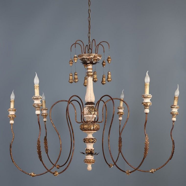 Spectacular French Country 6-Light Candle Style Chandelier tout French Country Chandelier Lighting