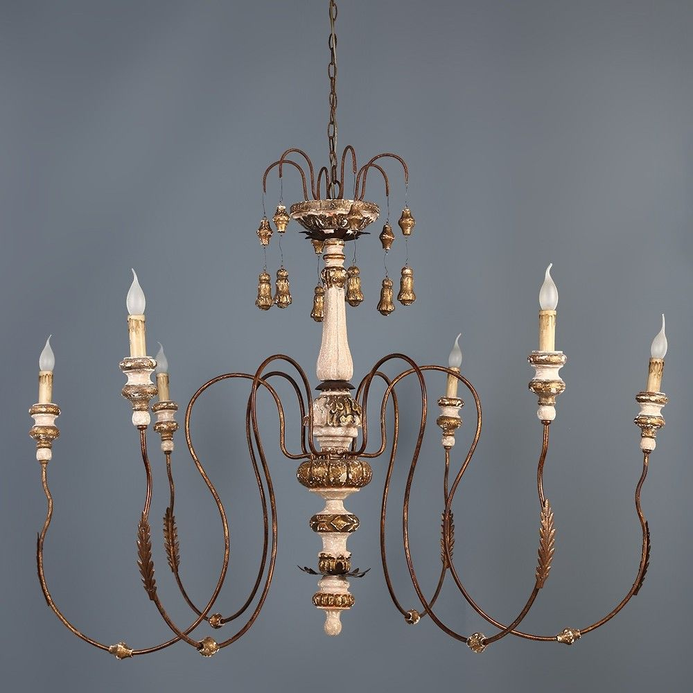 Spectacular French Country 6-Light Candle Style Chandelier tout French Country Chandelier Lighting 