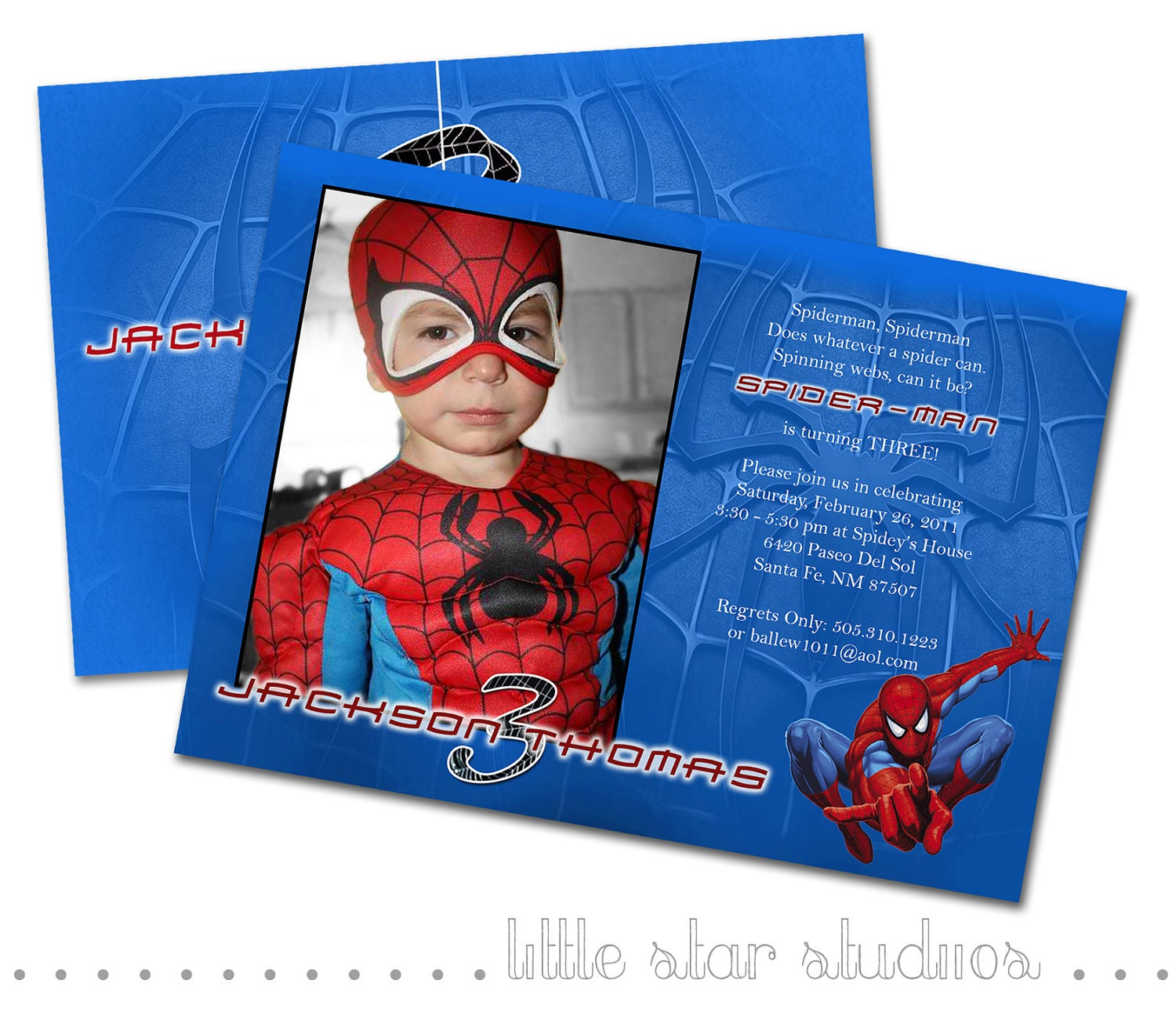 Spiderman Custom Photo Birthday Invitation By Hullaballew dedans Invitation Spiderman Birthday Party
