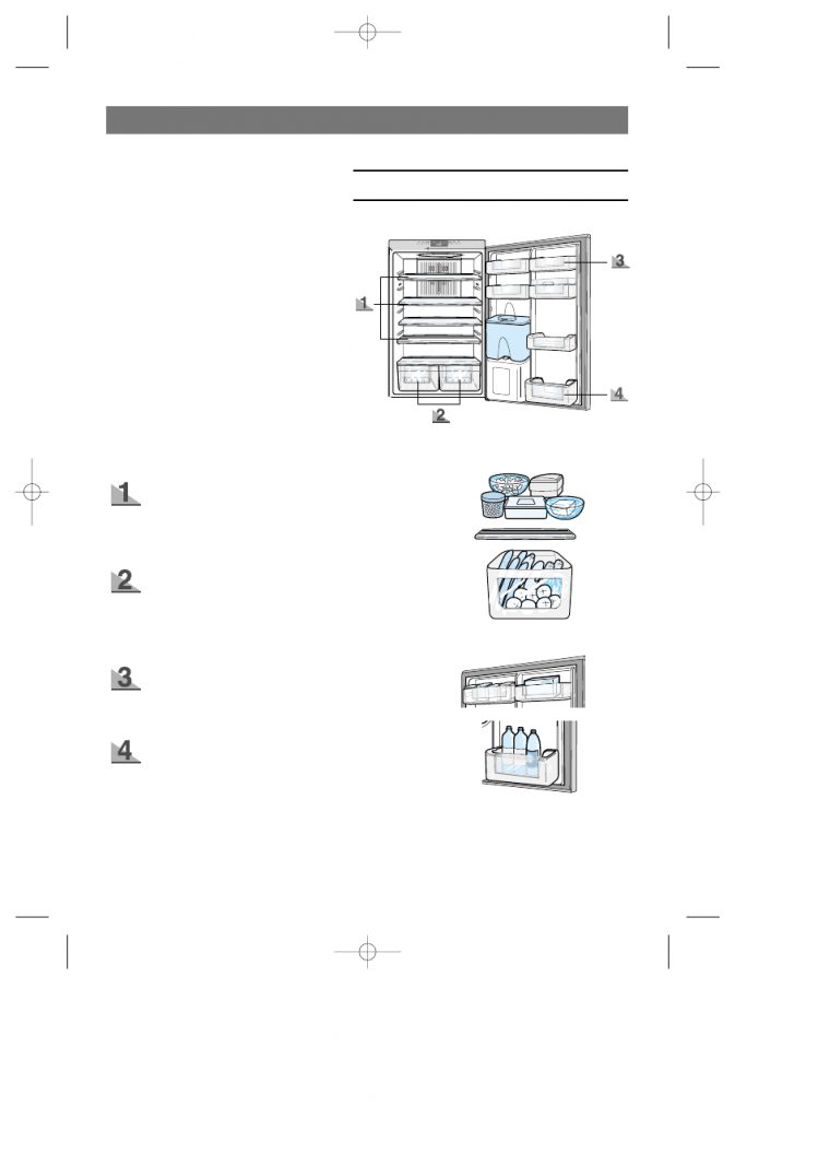 Storing Food In The Refrigerator Or Freezer, A dedans Samsung Fridge Freezer Manual