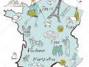Stylized Map Of France — Stock Vector © Alisafoytik #12871890 intérieur Carte France Vector