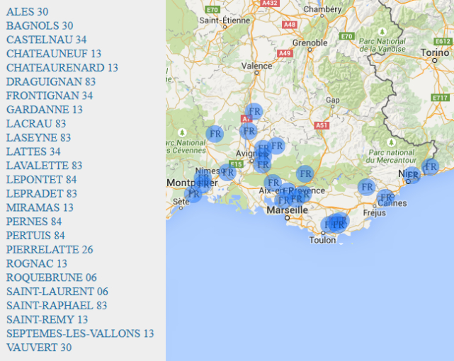 Sud-Est En France. Lafrance.fr concernant Carte Sud Est De France 