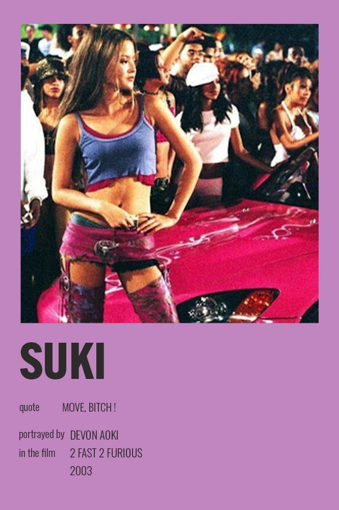 Suki Polaroid Poster  Alternative Movie Posters, Movie concernant Devon Aoki Fast And Furious 