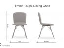 Taupe Faux Leather Dining Chair - Emma - Ez Living Furniture tout Ez Living Dining Chairs