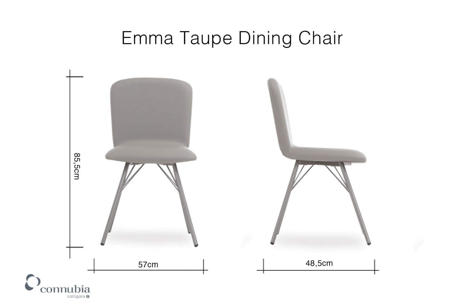 Taupe Faux Leather Dining Chair - Emma - Ez Living Furniture tout Ez Living Dining Chairs 